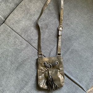 Leather cross body bag